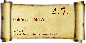 Lukács Tóbiás névjegykártya